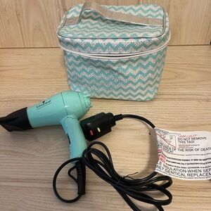 Schwarzkopf Turquoise Travel Hair Dryer with Case